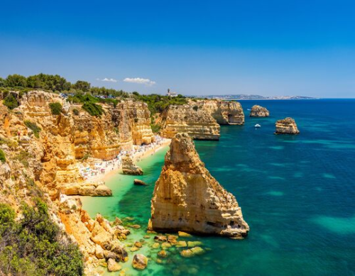 Praia da Marinha in the  Algarve, Portugal