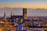Munich skyline at dusk