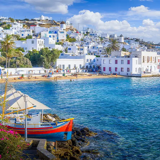 Μια όμορφη θέα της Χώρας της Μυκόνου (Μύκονος Πόλη)