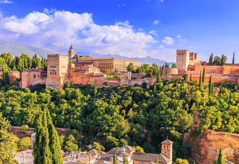 Scenic view of the Alhambra, Granada