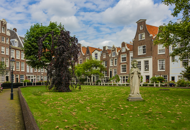 Scenic view of a hidden Amsterdam courtyard Scenic view of a hidden Amsterdam courtyard