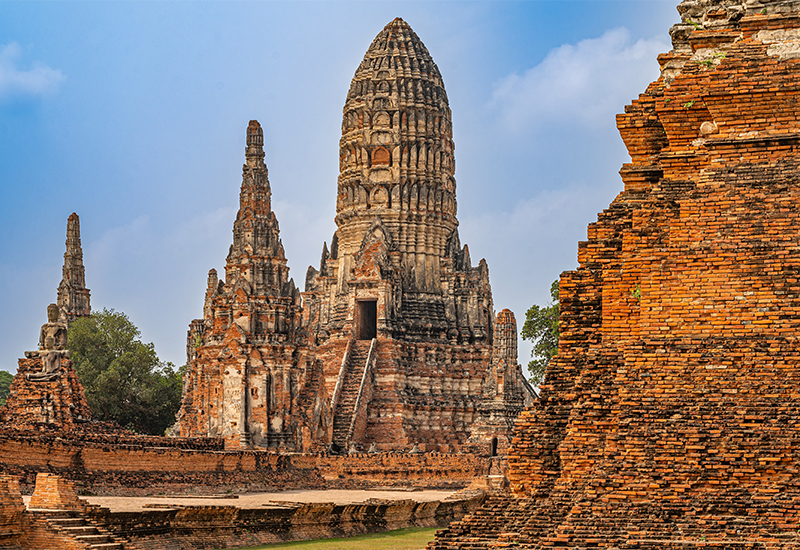 Scenic view of Ayutthaya's ancient ruins