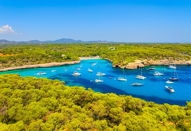 Scenic view of the beaches of Mallorca Scenic view of the beaches of Mallorca