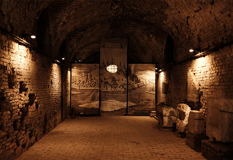 Scenic view of the Belgrade Fortress Underground