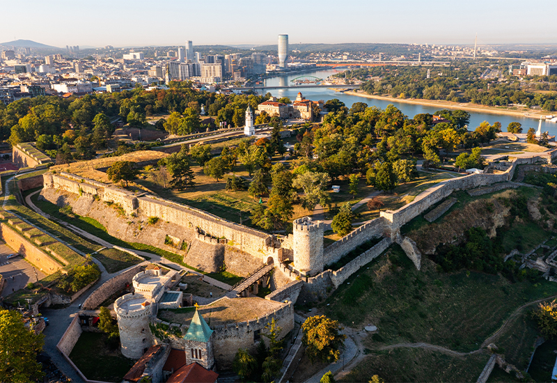 Scenic view of Belgrade Fortress