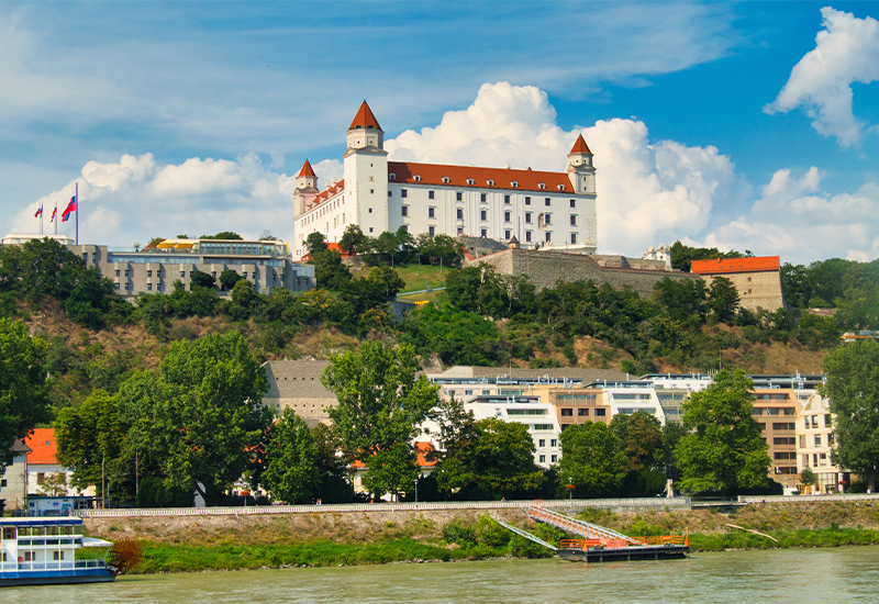 Scenic view of Bratislava Castle