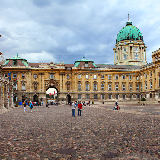 Scenic view of Buda Castle and Castle Hill