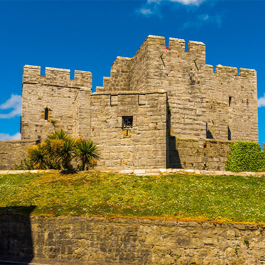 Scenic view of Castle Rushen