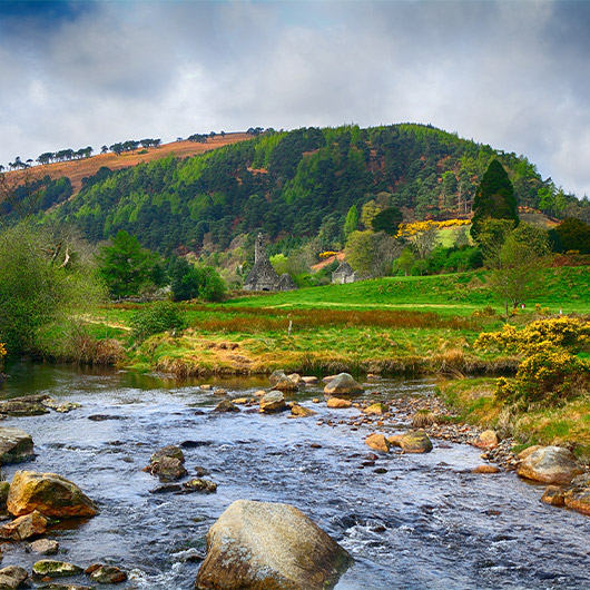 Scenic view of Glendalough