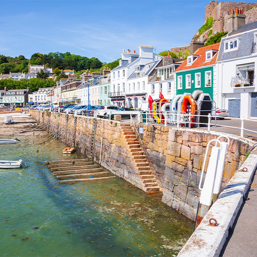 Scenic view of Gorey Harbour