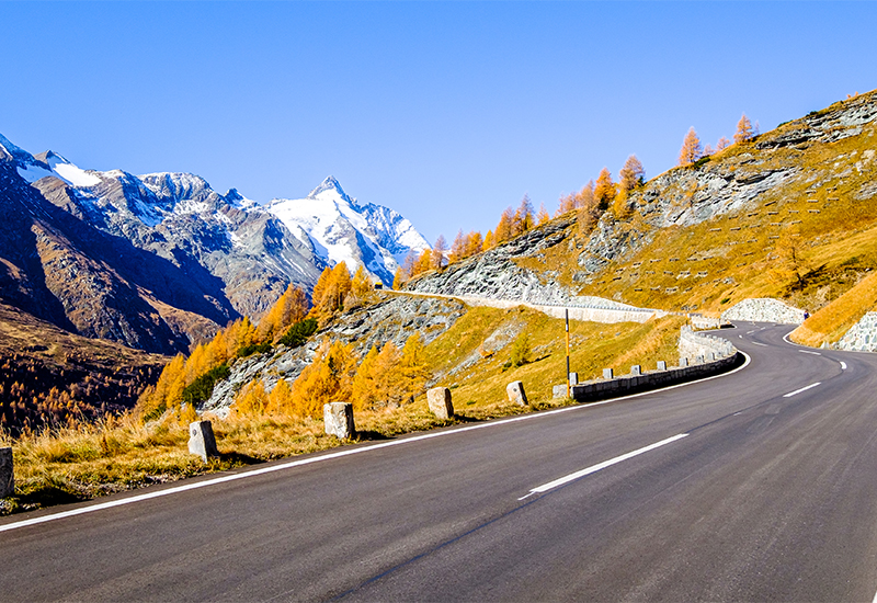 Scenic view of Grossglockner Alpine Road
