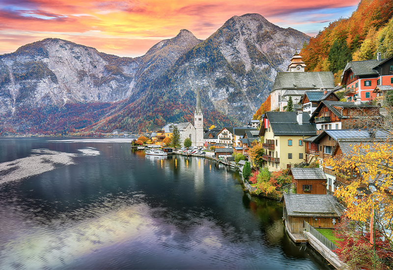 Scenic view of Hallstatt