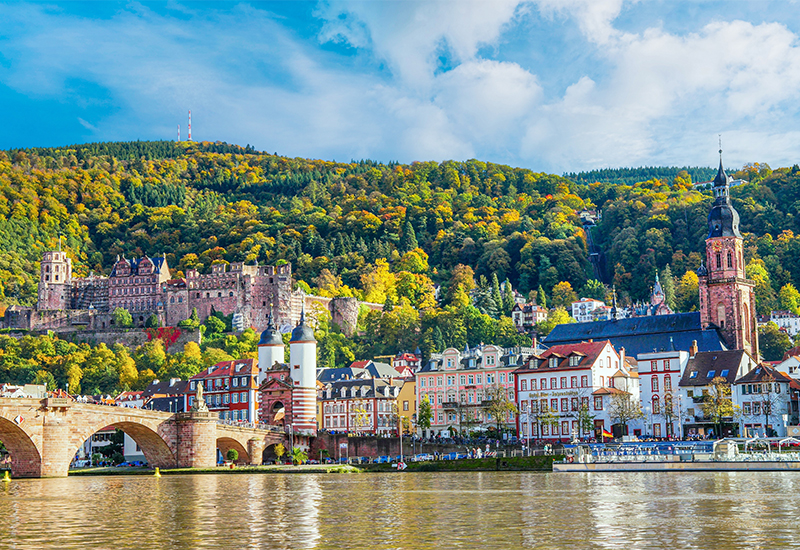 Scenic view of Heidelberg Castle and the Old Bridge