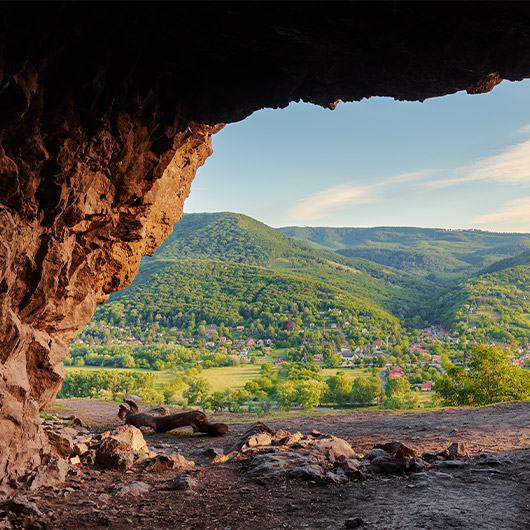 Scenic view of Hermit Caves