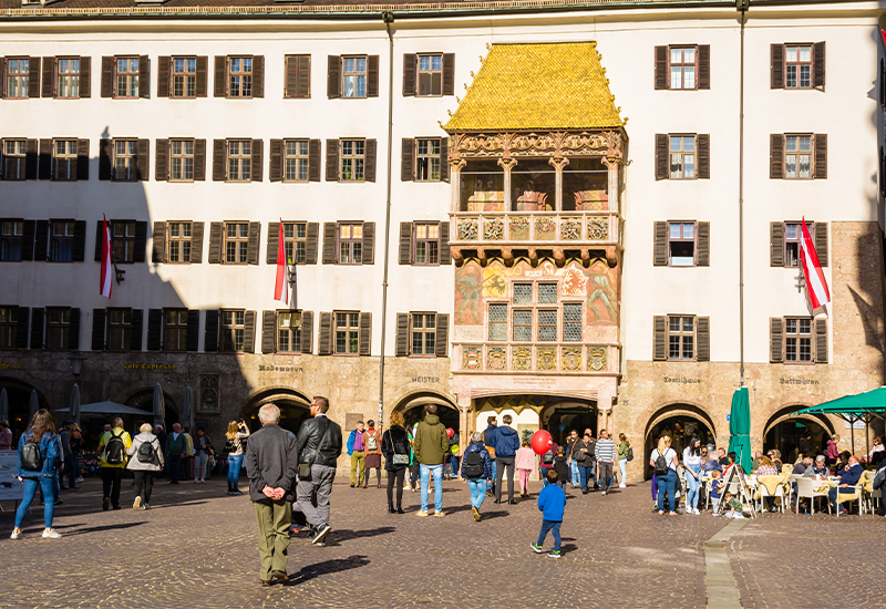 Scenic view of Innsbruck's Golden Roof