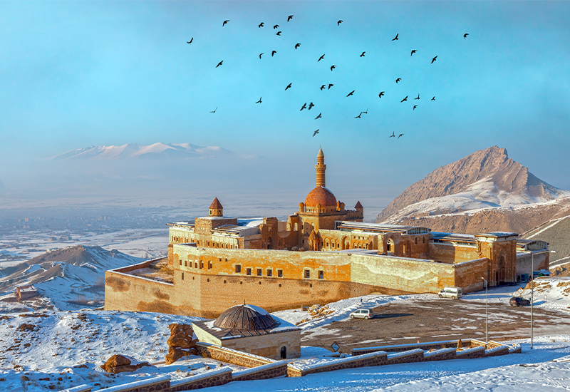 Scenic view of Ishak Pasha Palace Scenic view of Ishak Pasha Palace
