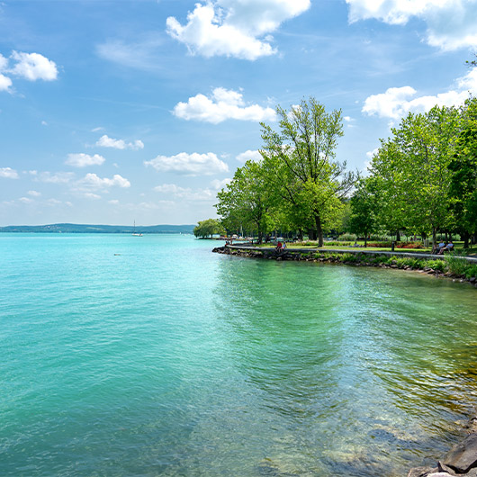 Scenic view of Lake Balaton