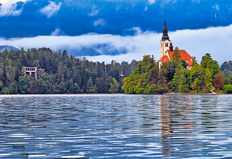 Scenic view of Lake Bled