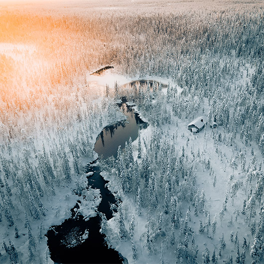 Scenic view of Lapland