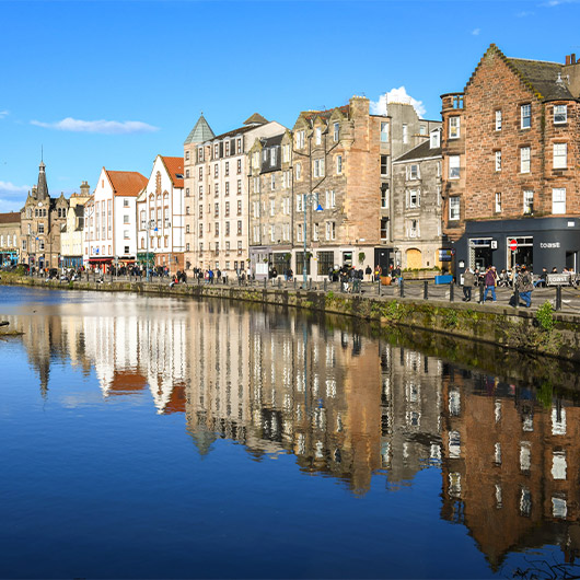 Scenic view of Leith
