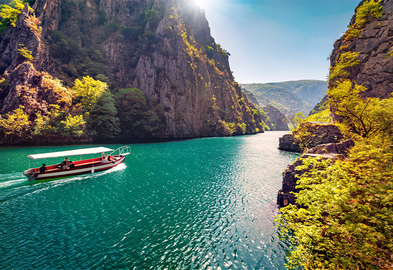 Scenic view of Matka Canyon