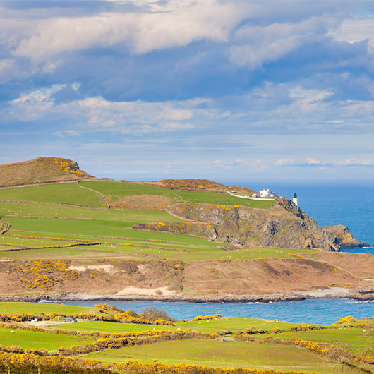 Scenic view of Maughold Head