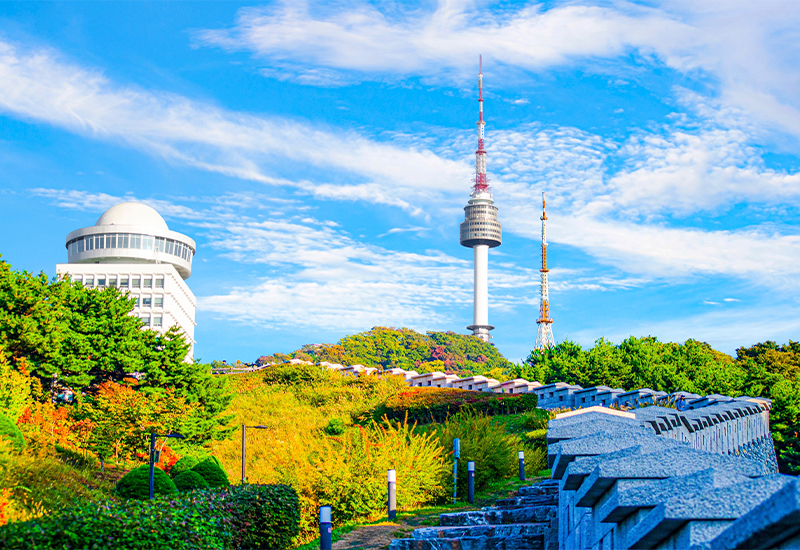 Scenic view of Namsan Seoul Tower