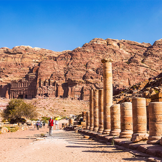 Scenic view of Petra