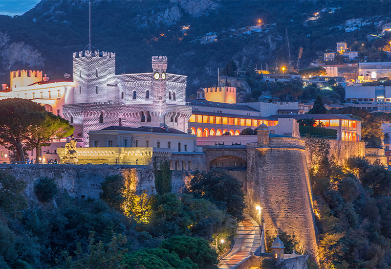 Scenic view of Prince's Palace of Monaco Scenic view of Prince's Palace of Monaco