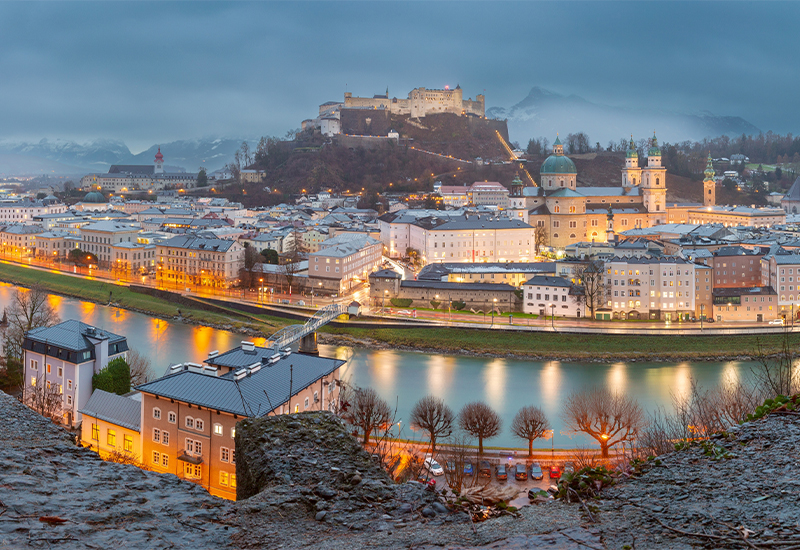 Scenic view of Salzburg Old Town