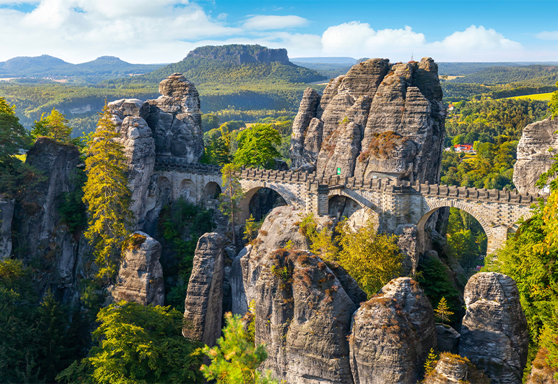 Scenic view of Saxon Switzerland National Park