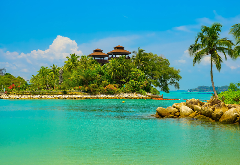 Scenic view of Sentosa Island