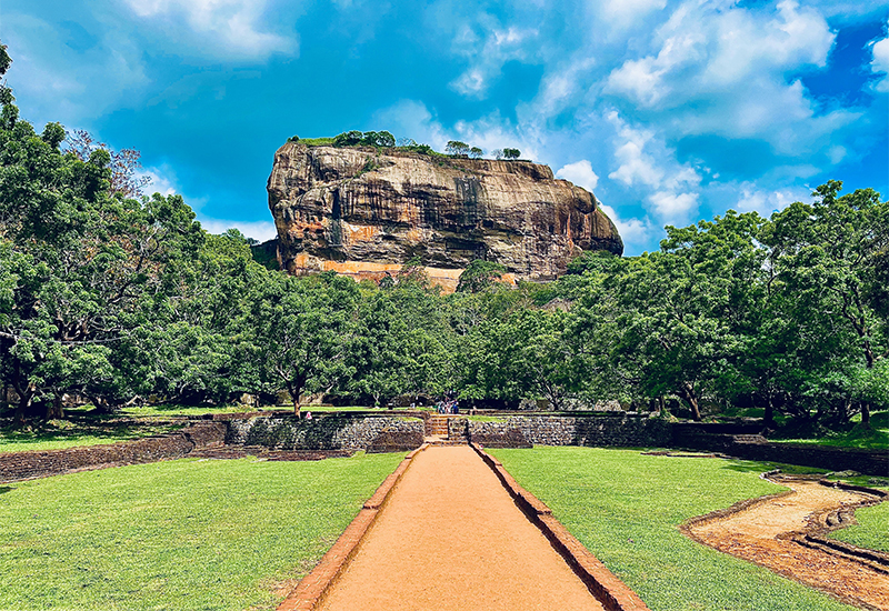 Scenic view of Sigiriya Rock Fortress