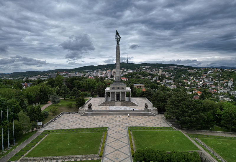 Scenic view of the Slavín Monument Scenic view of the Slavín Monument