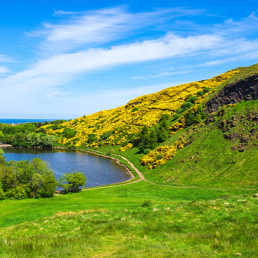 Scenic view of St. Margaret's Loch