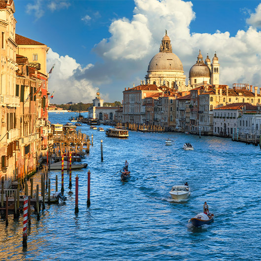 Scenic view of the canals of Venice