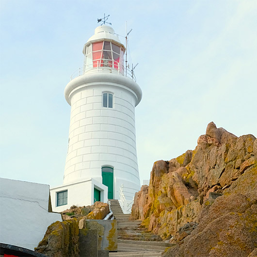 Scenic view of the lighthouse at La Corbiere