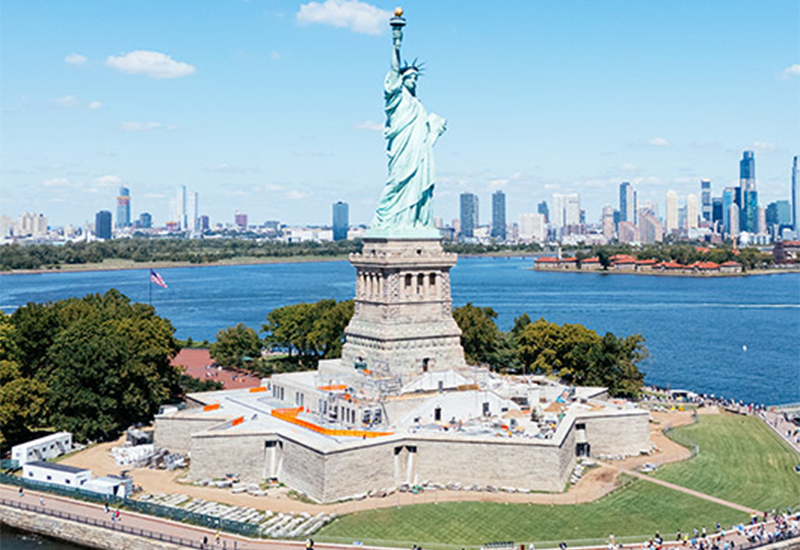 Scenic view of the Statue of Liberty