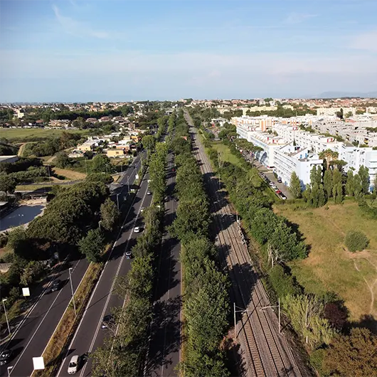 Una bella vista del quartiere Acilia di Roma