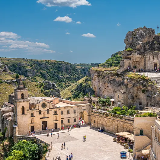 Una bella vista di Matera