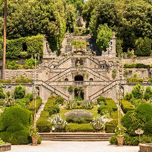 A scenic view of Historic Garden Garzoni in Collodi