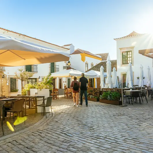 A Scenic View of Faro Old Town Street