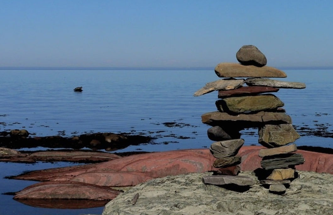 An inuksuk is a structure of stacked stones