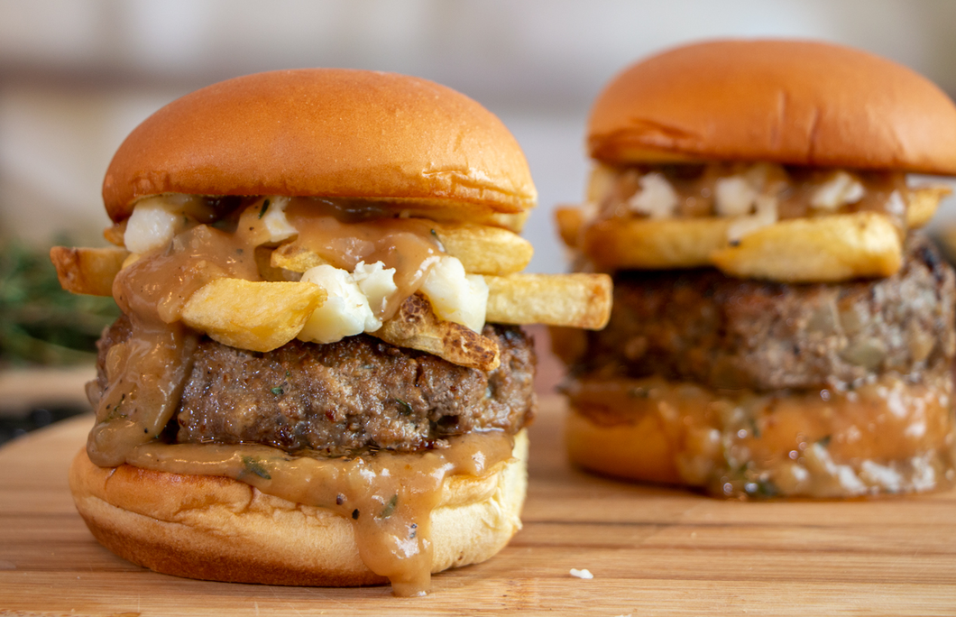 4. Cheese Curds Burgers + Poutinerie