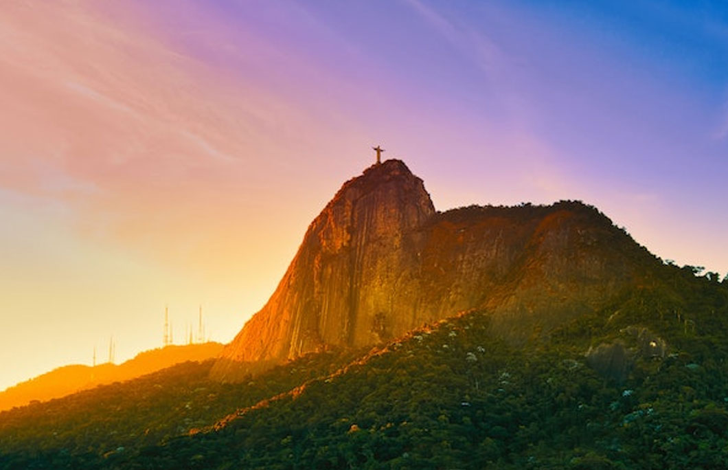 Christ the Redeemer is on top of Mount Corcovado