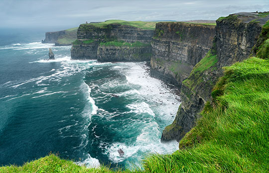 Cliffs of Moher and wild Atlantic Ocean