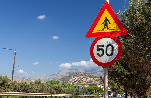 Driving in Greece speed limits