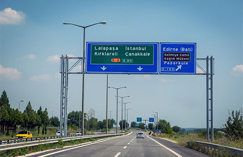 Driving in Turkey Road Sign