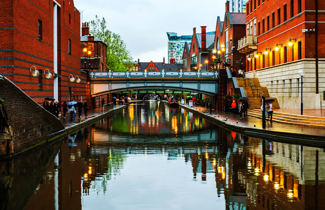 Famous Birmingham canal