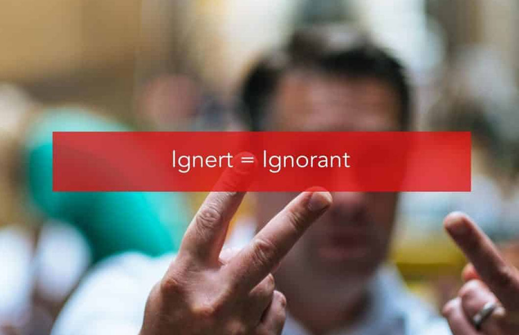 Ignert = When someone is mean or rude to you, or ignorant